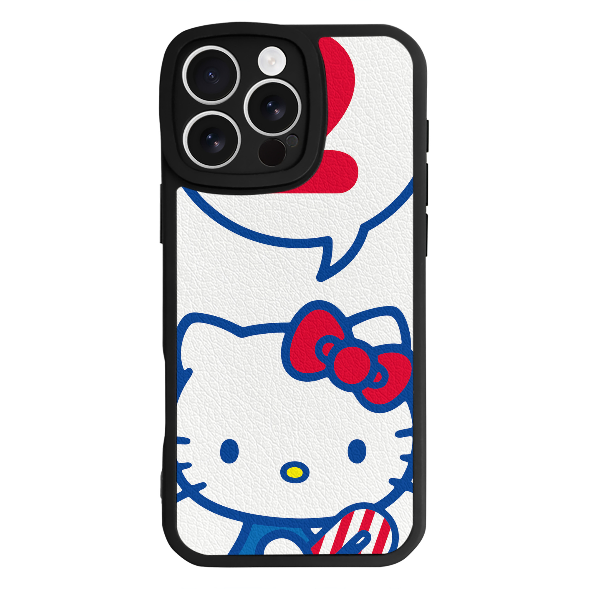 （画像用） Hello Kitty ハローキティ 【iPhone 16シリーズ対応】シリコンスマホケース（レザー調） 材質：シリコン